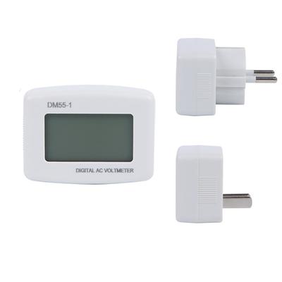 1 kus plochá zástrčka US / kulatá zástrčka EU AC 80-300 V LCD digitální voltmetr pro domácnosti Kanceláře Průmyslové těžařské podniky Monitorování napětí