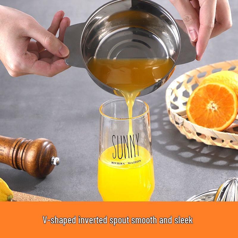 Manuelle Saftpresse aus Edelstahl für Zitronen & Orangen