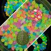Wide Use Safe Rhombus Colorful Decorative Pebbles Luminous Stones Lawn Decor Aquarium Ornament