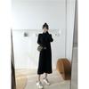 Douyin Tmall Quality Knitted Dress Women's Autumn and Winter New Pit Strip Straight Inner Long Knee Bottom Long Dress