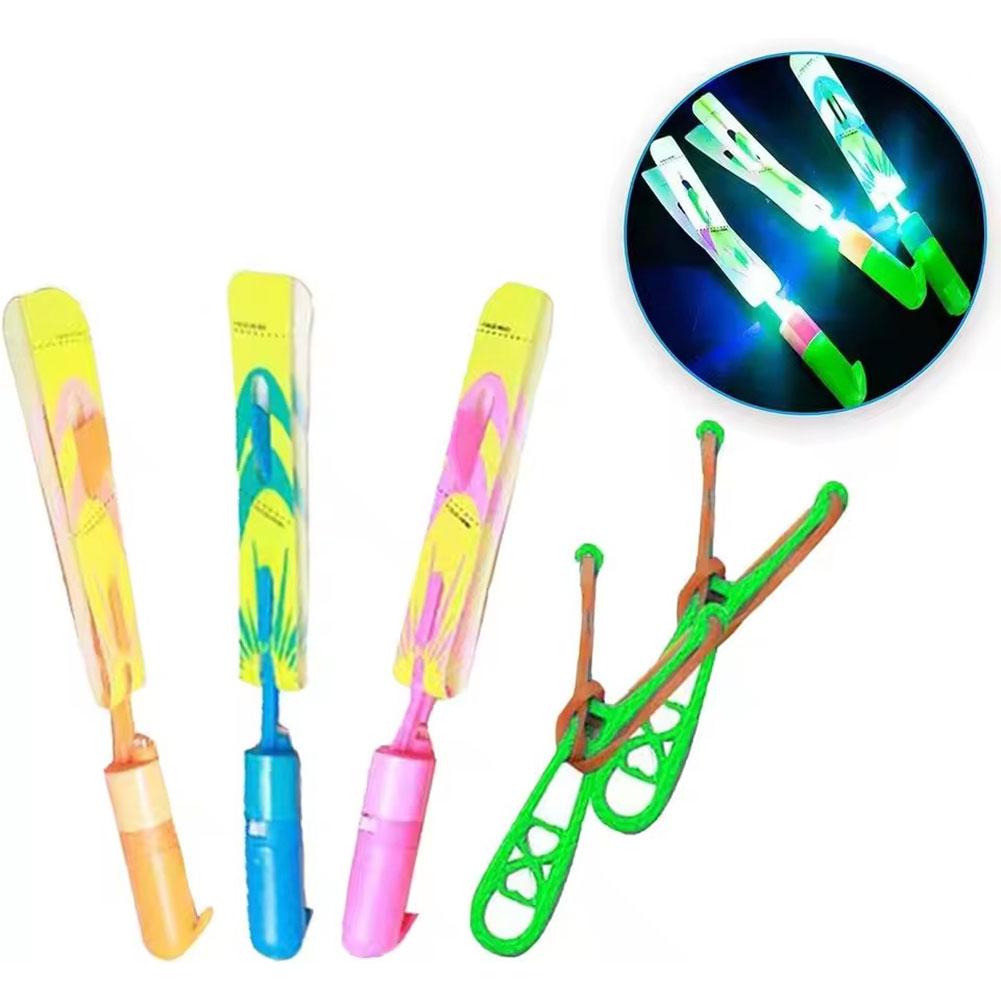Blue Light-Up Propeller Flying Toy Flying Propeller Toys Outdoor Party Favors Glow In The Dark Helicopters for Kids