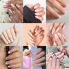 24 Pcs Nude Acrylic Press On Nail Art Short Medium Cheap Artificial Nails Simple White Black French Tips Fake Nails Set For Glue