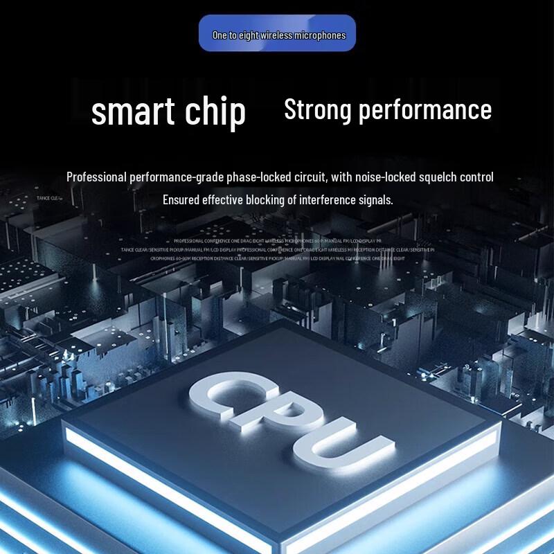 Huidu Professional 8-Channel Wireless Microphone System (CN version)