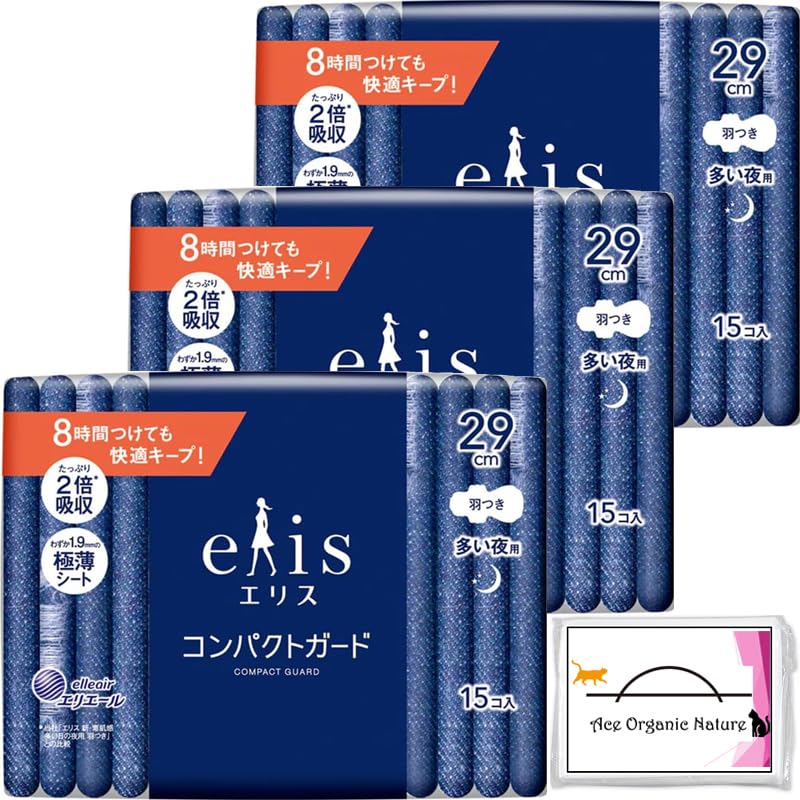 

[Bulk purchase] Eris compact guard For many nights 290 with wings 29cm 15 pieces x 3 pieces set (total 45 pieces) Comes with special tissue