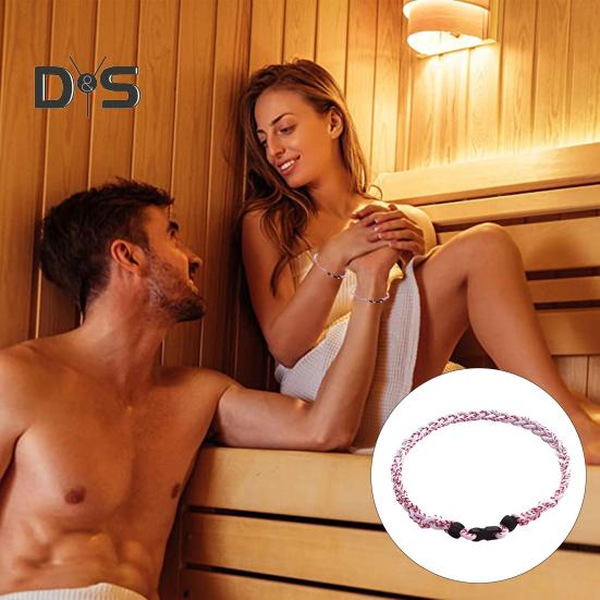 

Женское трехплетеное ожерелье-браслет Контрастного цвета Эластичная веревка Легкая повседневная одежда Улучшенная концентрация внимания Энергетическое колье на шею и запястье B