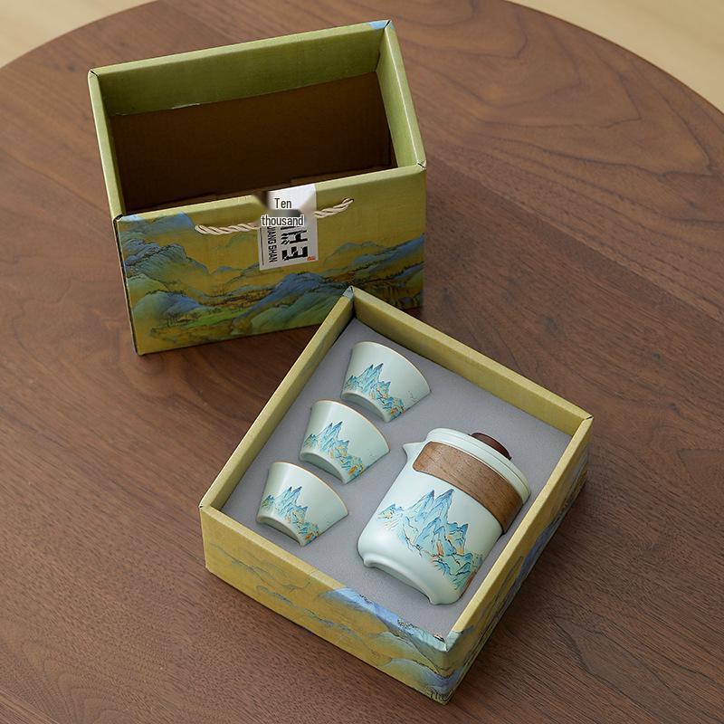 Thousand Miles Tea Set: Chinese Cultural & Creative Business Gifts