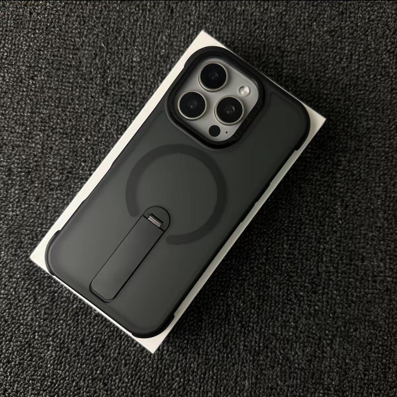 

Magnetic Stand iPhone 17 ProMax Skin-Feel Case with Drop-Proof Full Coverage 13