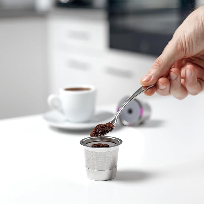 Opakovaně použitelné K-Cups kávové kapsle Univerzální nerezové K-Cups pro kávovary Keurig 2.0 a 1.0 Stroj na přípravu kávy