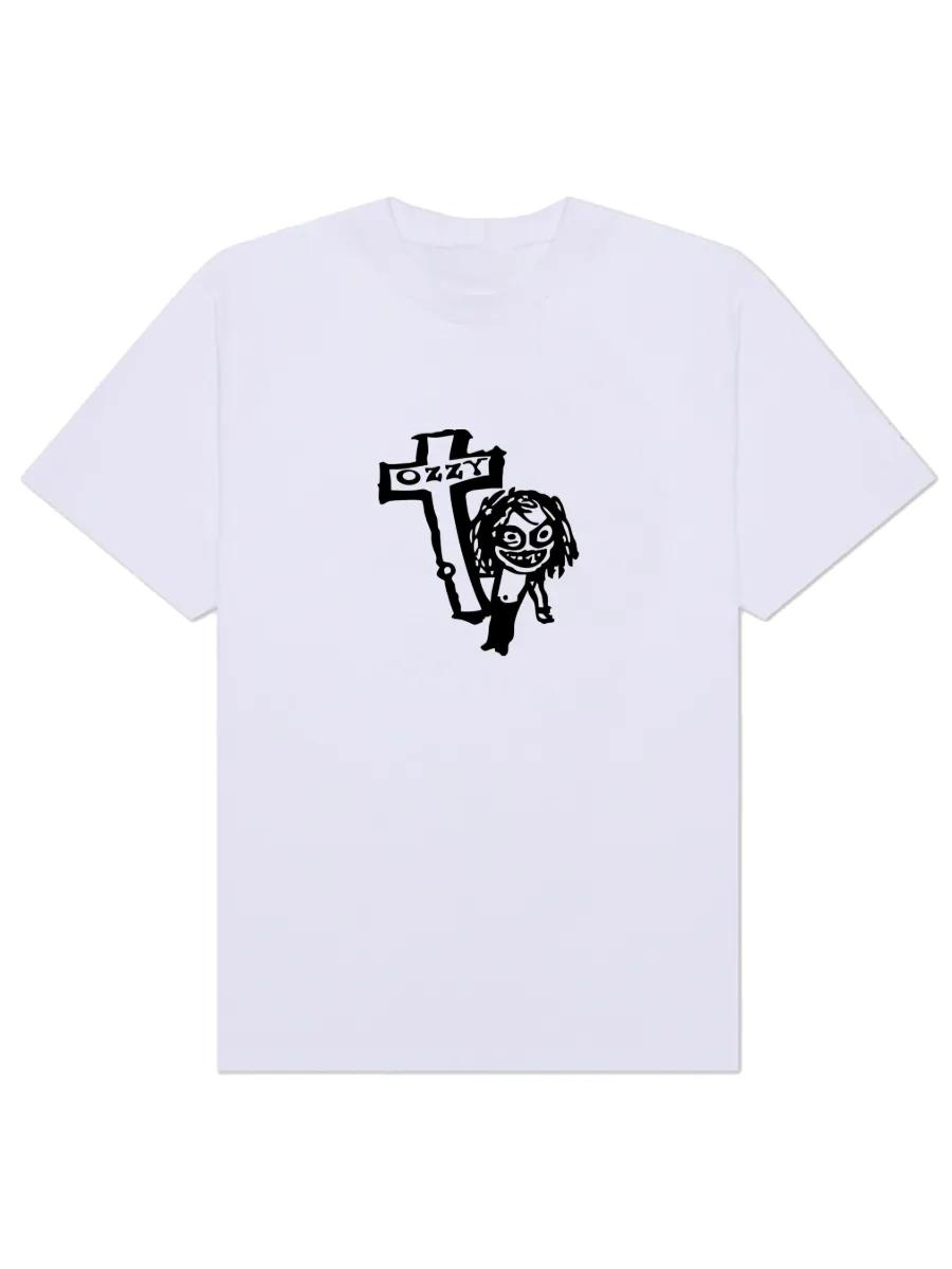 Oversized longline T-shirt with leopard print S