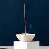 Four Leaf Ceramic Incense Stick Burner Compact Decorative Censer Ornament Incense Holder for Home Office Bedroom Aroma