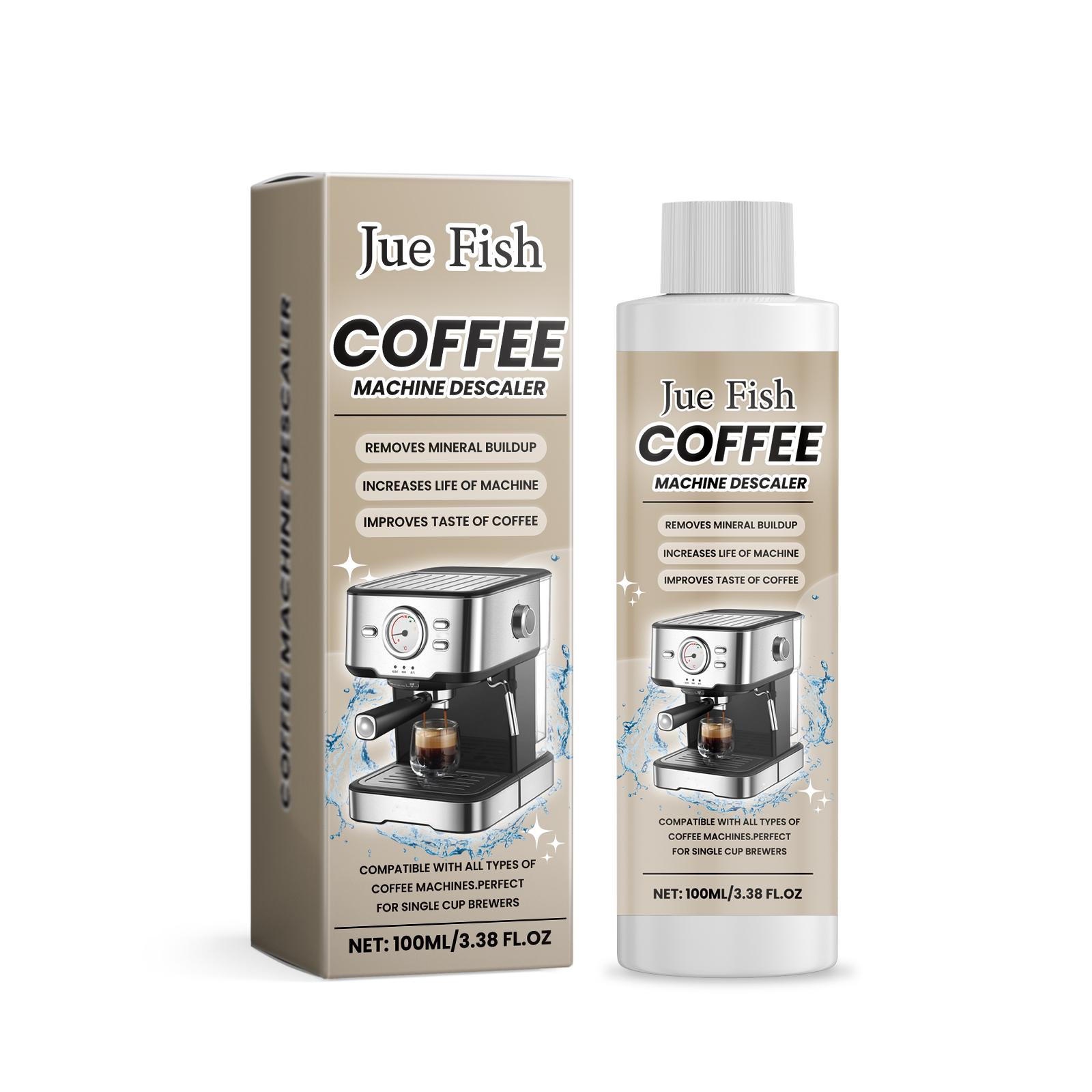 

Jue-Fish Coffee Machine Descaler Specialized Cleaning Agent for Coffee Machines Limescale Stain Cleaner & Refresher 100ml