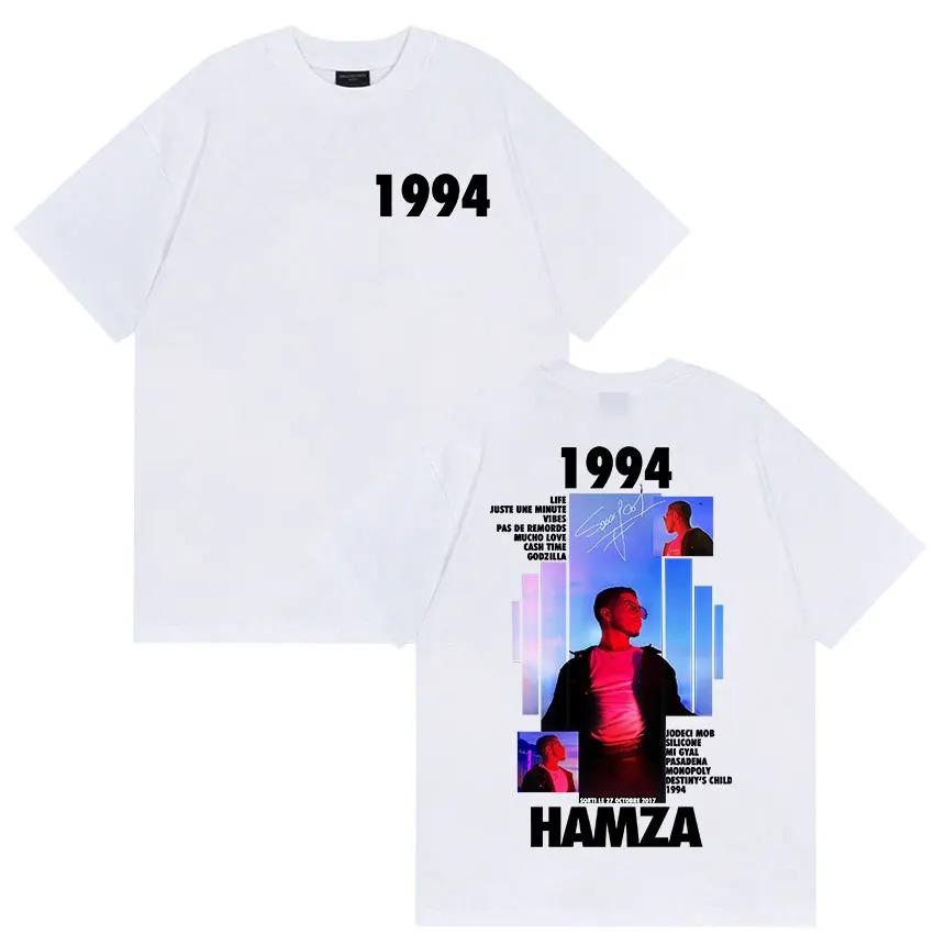 Rapper HAMZA 1994 Tour Album 2025 Graphic T Shirts Men's Retro Fashion Cotton Short Sleeve T-shirt Hip Hop O-Neck Clothing Tees