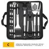Set Grill Inox Exterior Casnic Combinație Barbecue Sac Pânză Oxford Ustensile Barbecue Unelte Barbecue