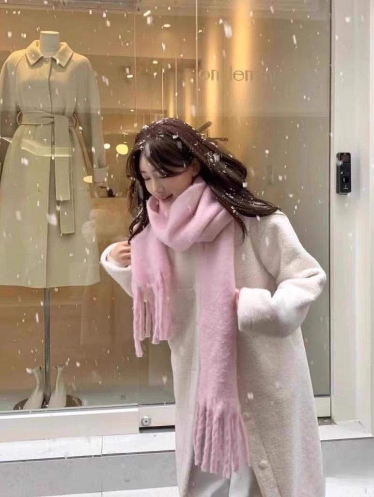 Scarf women's autumn and winter high-end plaid shawl new warm Korean version atmosphere student scarf versatile