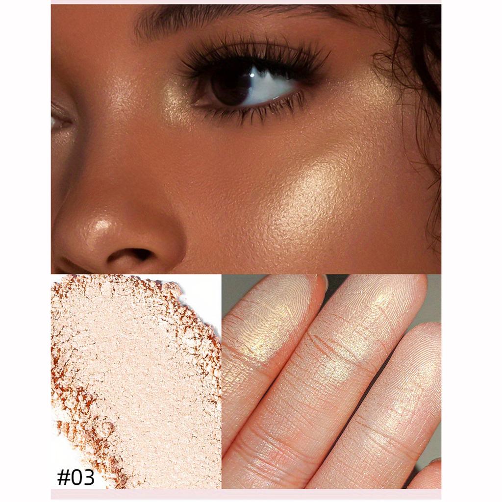 Rose Diamond Highlighter Powder Palette, Blush Palette Face Highlighting Contouring, Pearlescent Eyeshadow Highlighter, Makeup Gift for Women