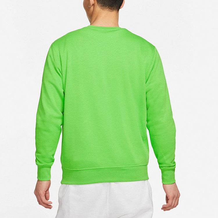 Nike Club French Embroidered Logo Sport Round Neck Sweatshirt Men Sweatshirt Green BV2667-304