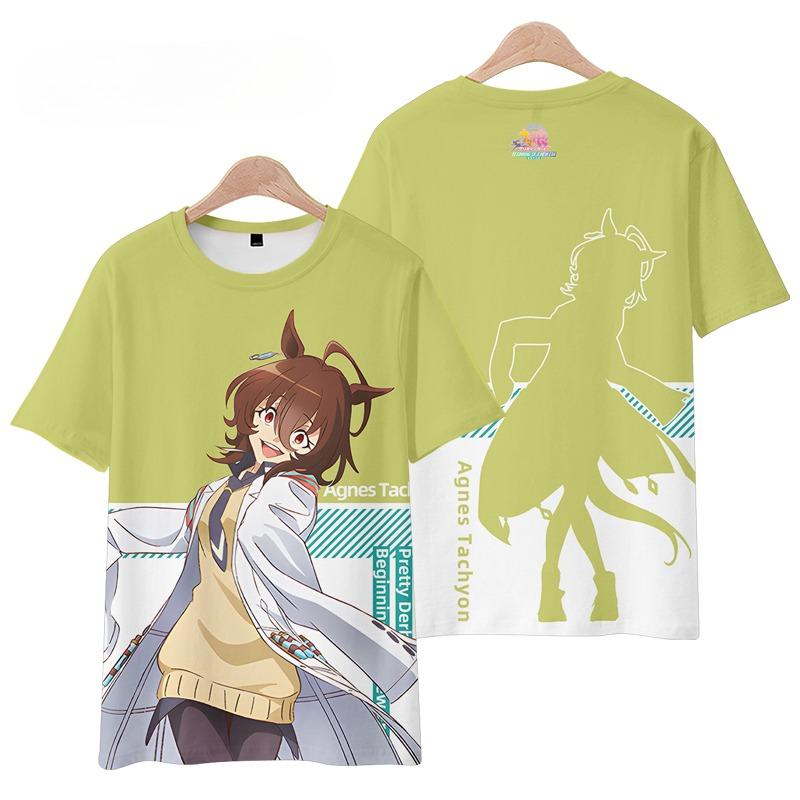 Umamusume Agnes Tachyon Japanese Game T-Shirts Anime Men Women Tee Shirt Short Sleeve S