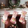 Pink Sequins Christmas Stocking Elegant Pink Glittering Christmas Stocking Durable Plush Fabric Home Decoration