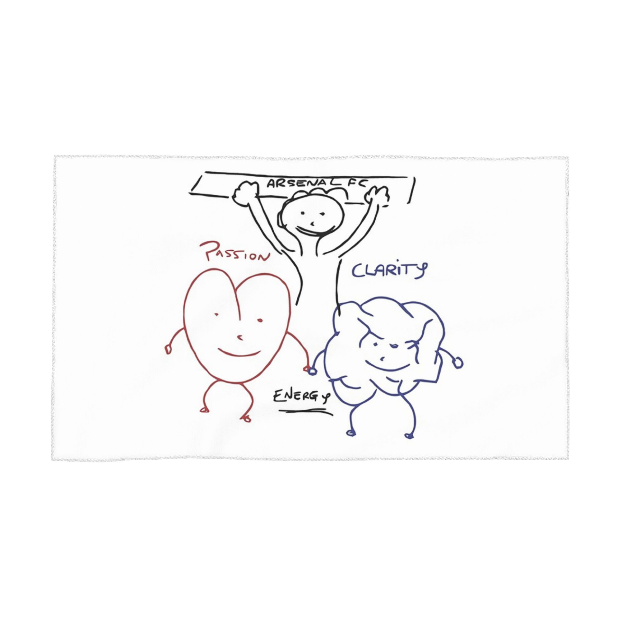 

Arteta s Passion, Clarity and Energy Whiteboard Drawing Soft Face Towel Quick Dry Pool Bath Cotton Towels Breathable W40*H60(CM)