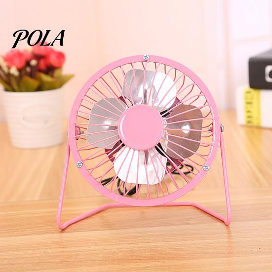 Electric Fan Mini Silent Strong Wind USB Charging Metal Wrought Iron Student Desk for Office