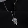 Crystal Tassel Moonstone Dream Catcher Charm Necklace For Women Creative Pendant Elegant Party Necklaces Jewelry Gift