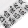 100Pcs Fishing Rod Guide Ring Set Ceramic Guide Eye Sets Boxed Fishing Rod Accessories