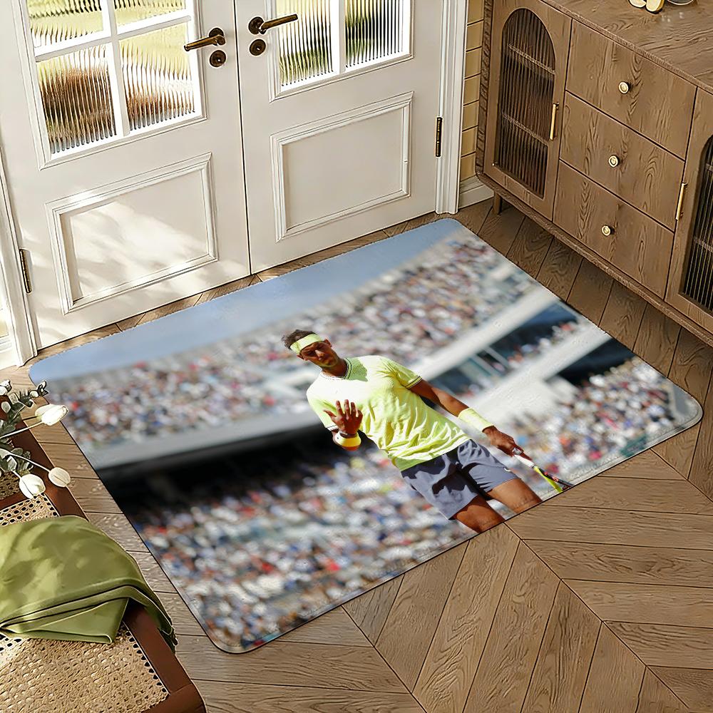Athlete R-Rafael N-Nadal Floor Mat Soft Thickened Absorbent Non-Slip Bedroom Living Room Door Mat Home Decor Flannel Rugs