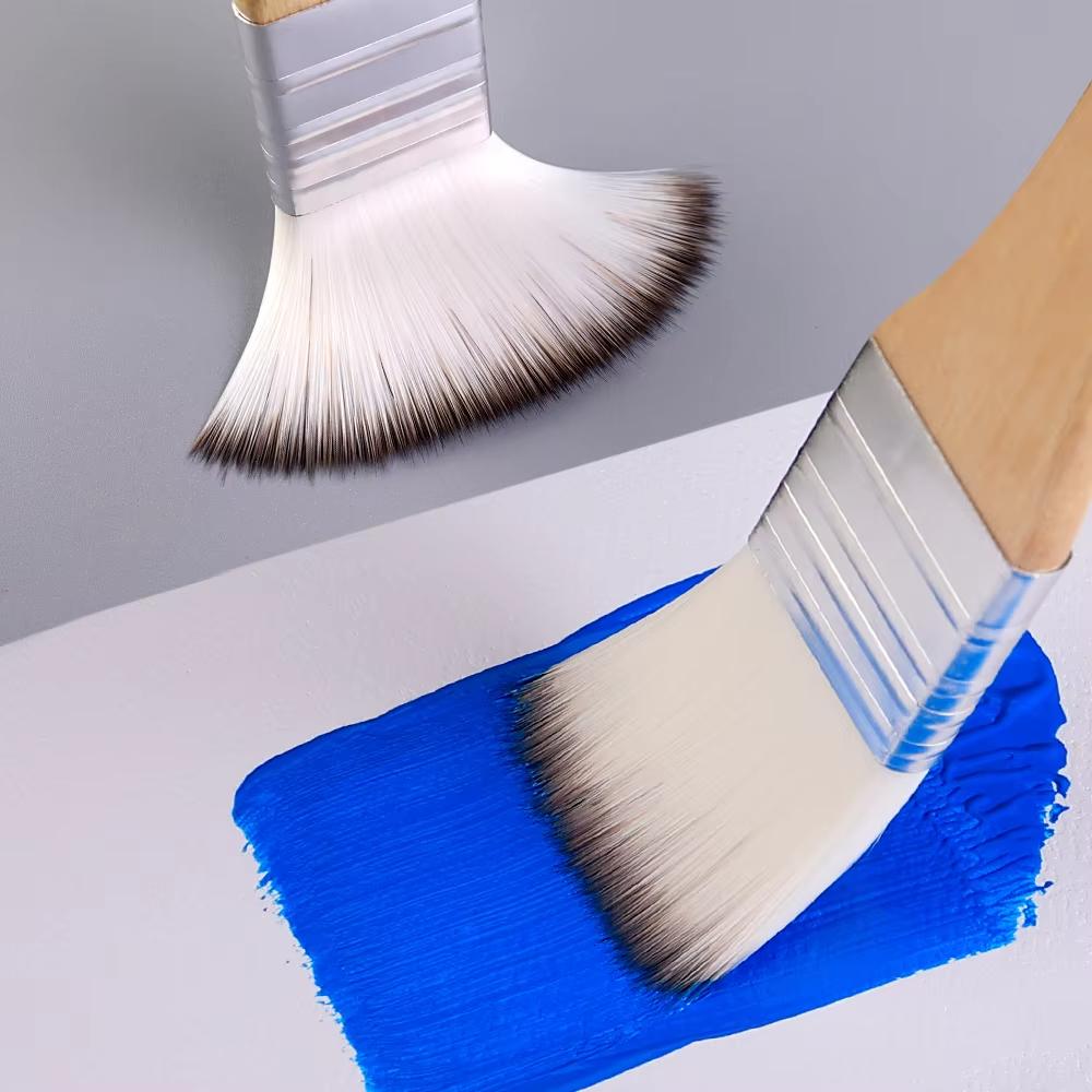 9Pcs Artist Nylon Brush Set Wood Handle Beginner Professional Wall Painting Watercolor Oil Acrylic Paint Board Tools Art Supplie