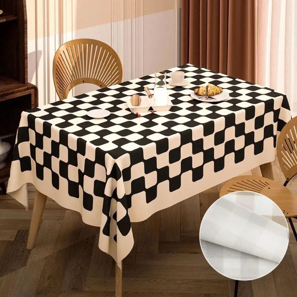 Cotton Checkerboard Tablecloth Korean Style Table Cover Set Prop Plaid Tablecloth  Coffee Table