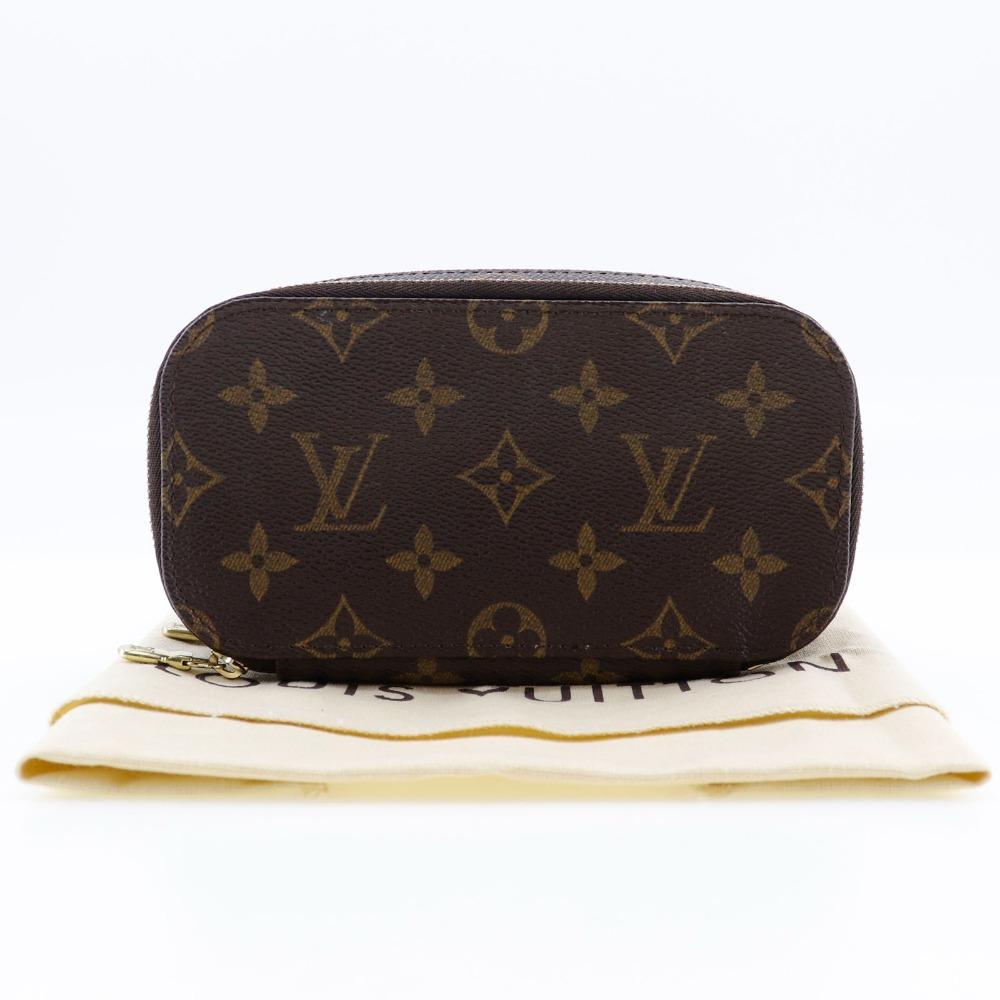 LOUIS VUITTON Truth Brush PM Pouch M47510 Cosmetics Pouch Brown Monogram canvas Women Used