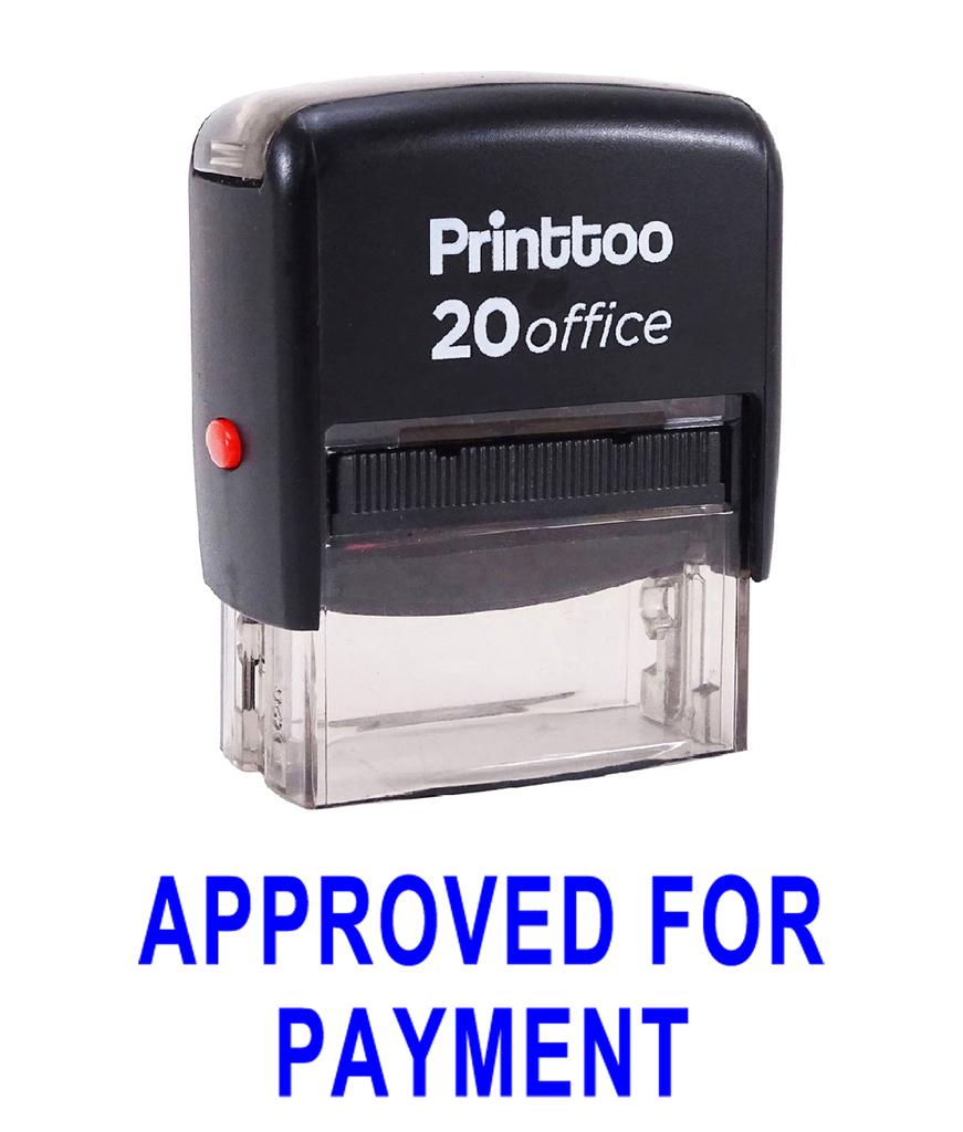 Printtoo Self Inking APPROVED FOR PAYMENT Rubber Stamp Office Stationary Custom Stamp -