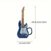 Electric Guitar Shaped Ceramic Mug with Music Notes , 3D Novelty Coffee Cup for Music Lovers, Vibrant Red/Blue Design, Durable Gift for Musicians,