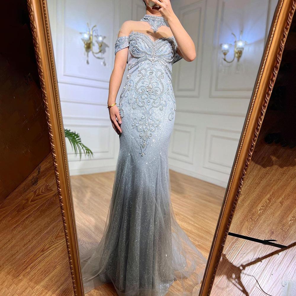 New Di Lizheba star fishtail beads luxury slim elegant temperament annual meeting dress LA11810