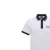 Emporio Armani EA7 Color Block Logo Print Casual Button Straight Fit Short Sleeve Polo Shirt Men Tops White 3RPF17-PJ03Z-1100