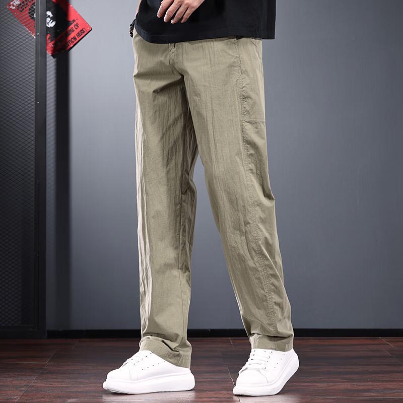JIELEINUO Men's Cleanfit Outdoor Quick-Dry Straight-Leg Casual Pants