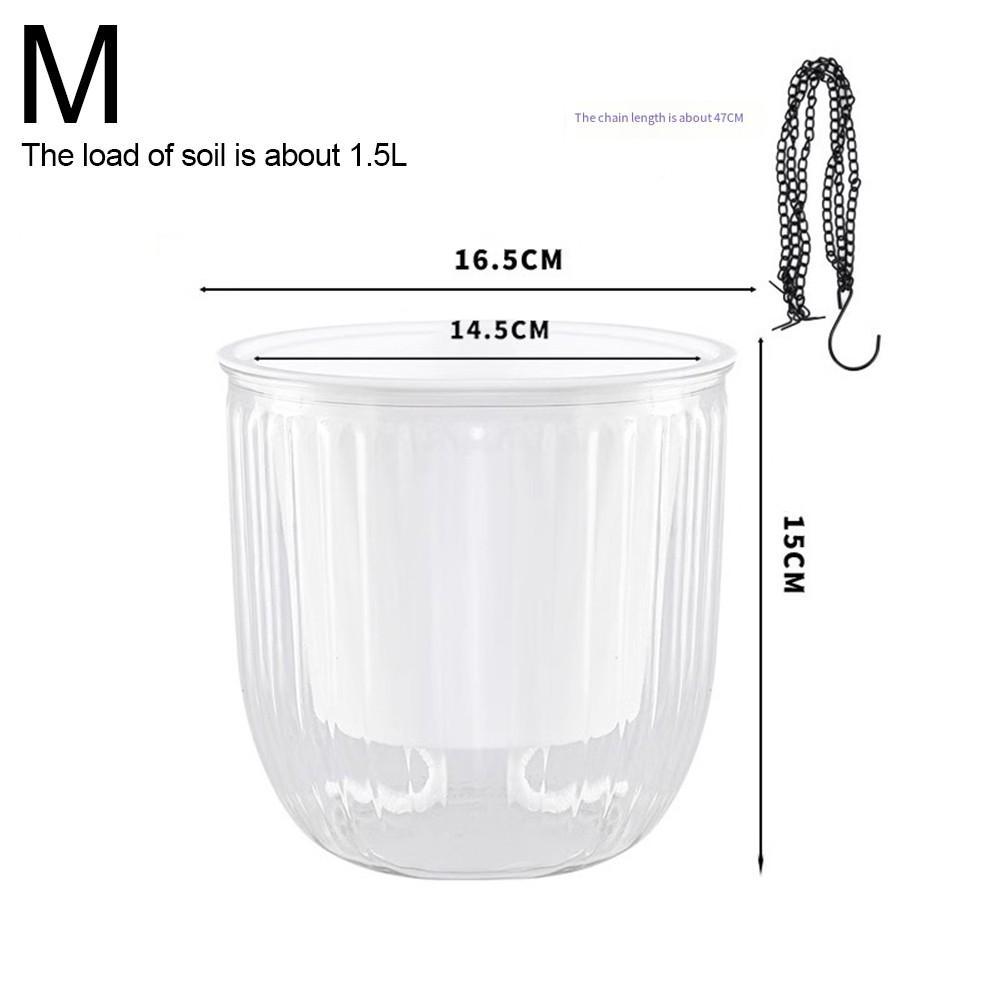 Hanging Plant Pot Set Featuring Self Watering Capability and Stylish Design