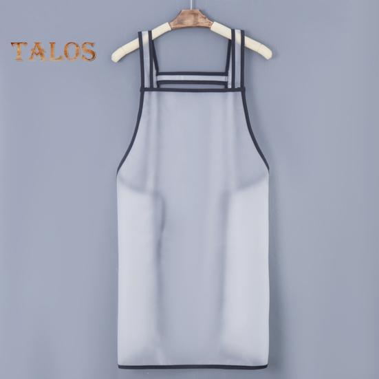 Double Shoulder Apron Big Pocket Waterproof 2 Styles Useful Quick Drying Cooking Bib for Restaurant
