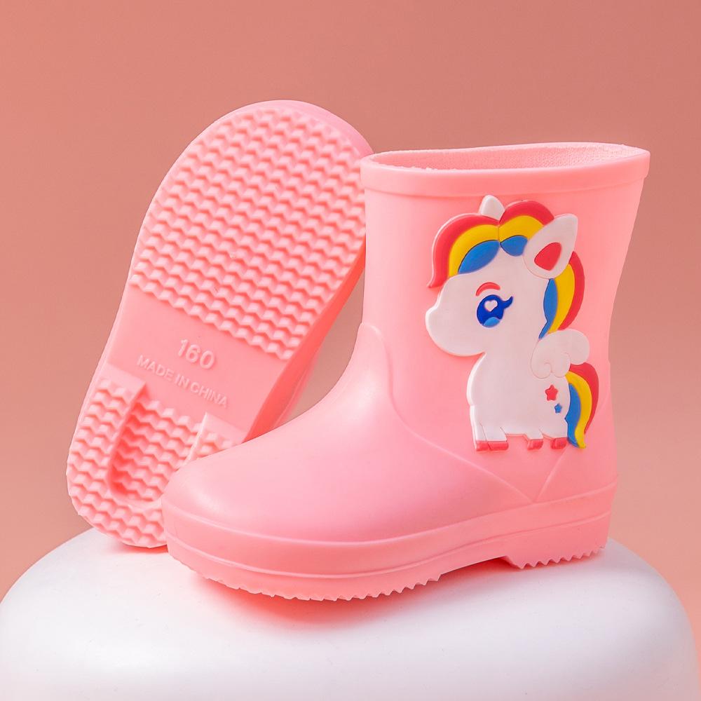 Girls Shoes - Cute Rain Boots, Cartoon-style Water Shoes, Waterproof and Slip-resistant 18-21 розовый