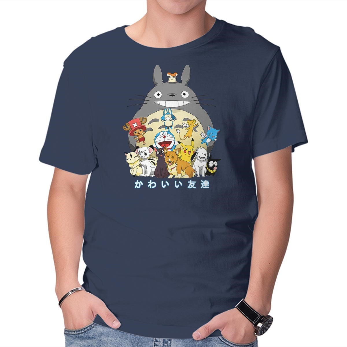 Unisex Crew Neck T-Shirt Kawaii Friends Graphic Short Sleeve Casual Tee XL