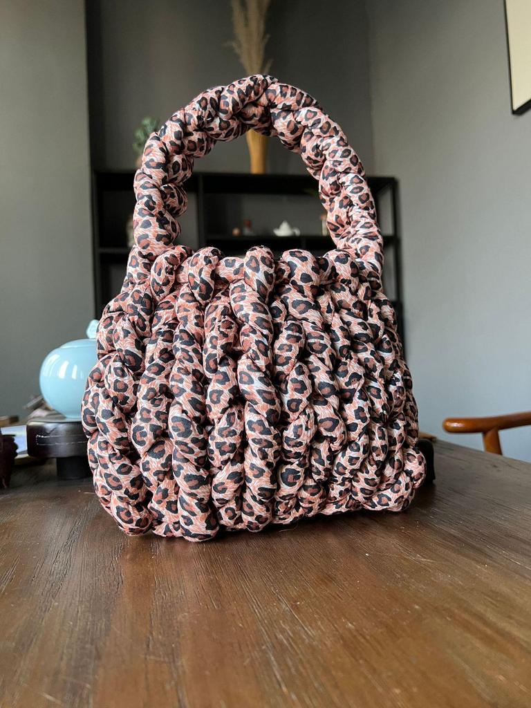 Xiaohongshu Velvet DIY Handmade Woven Crystal Yarn Handheld Messenger Bag