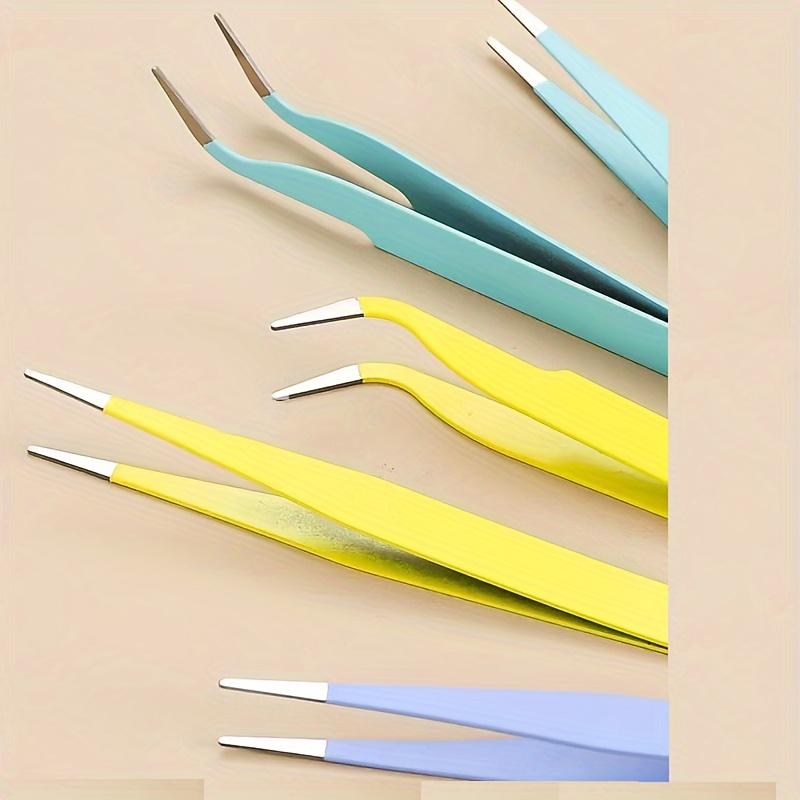 2pcs, Stainless Steel Tweezers, Color Tweezers, Guka Tweezers