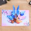 Pop-up blahopřání Barevný motýlí květinový design 3D skládací s obálkou Ručně vyráběné blahopřání k požehnání