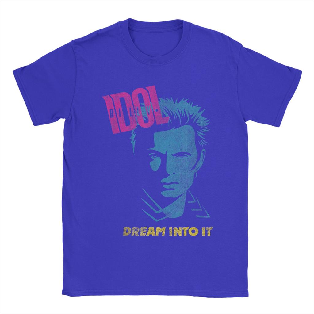 Billy Idol English Singer Album T Shirts Men 100% Cotton Fashion for Male T-Shirt Round Neck  Tees Short Sleeve Clothes Original
