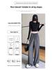Korean Lace-Trim Plaid Wide-Leg High-Waist Pants for Women - Versatile Spring/Summer Casual Style