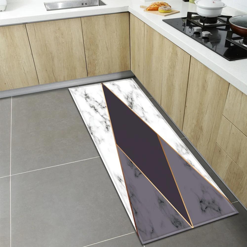 Wzorzysta Mata Podłogowa z Teksturą Marmuru do Domu Kuchni Dekoracja Przed Drzwiami Mata Podłogowa