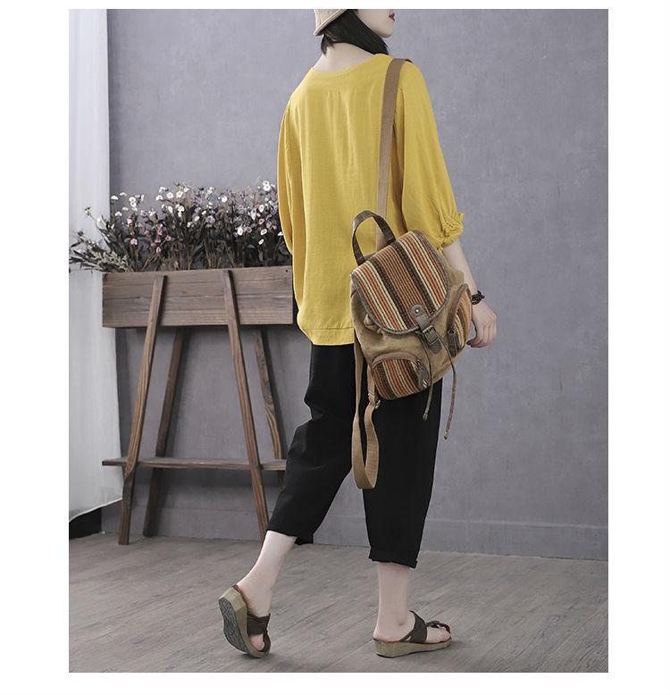 Retro Übergröße Damen Kurzarm Fledermausärmel Oberteil - Sommer Figurformender Stil