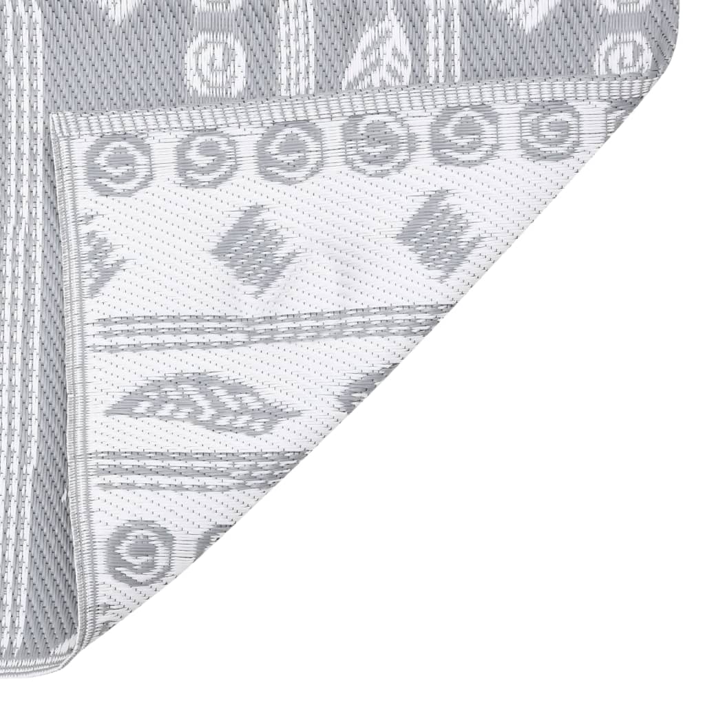 Outdoor Rug ARAKIL Grey 190 x 290 cm PP