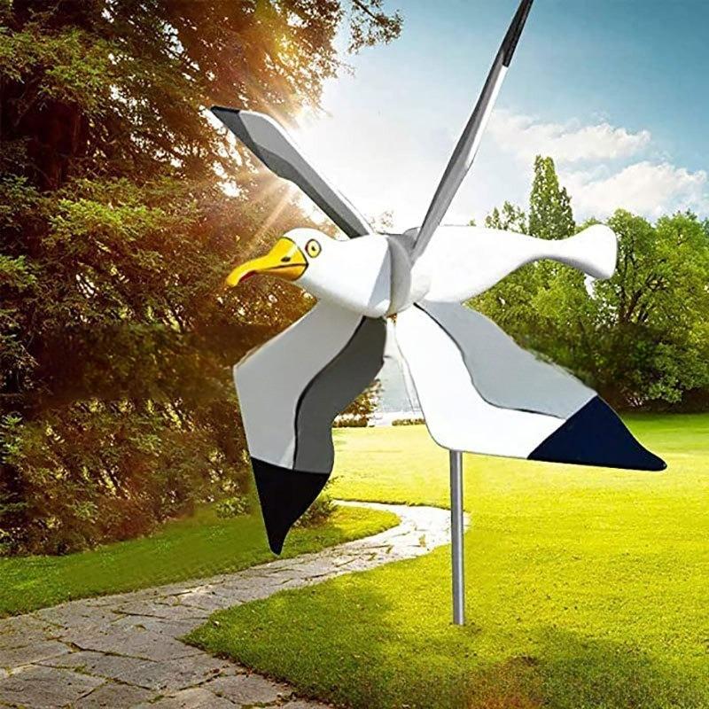 Seagull Windmill Ornaments Garden Ornament Creative Miniature Sculptures Luxury Modern Aesthetic Sculpture Home Decorations