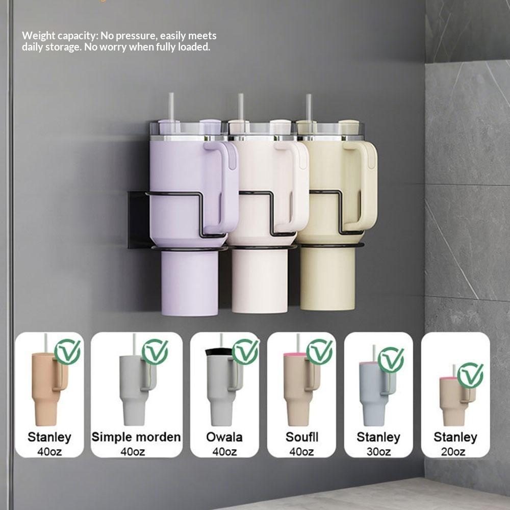 3Pcs/Set Kitchen Magnetic Fridge Mount Carbon Steel Storage Rack for Stanley Cup and Lid Holder