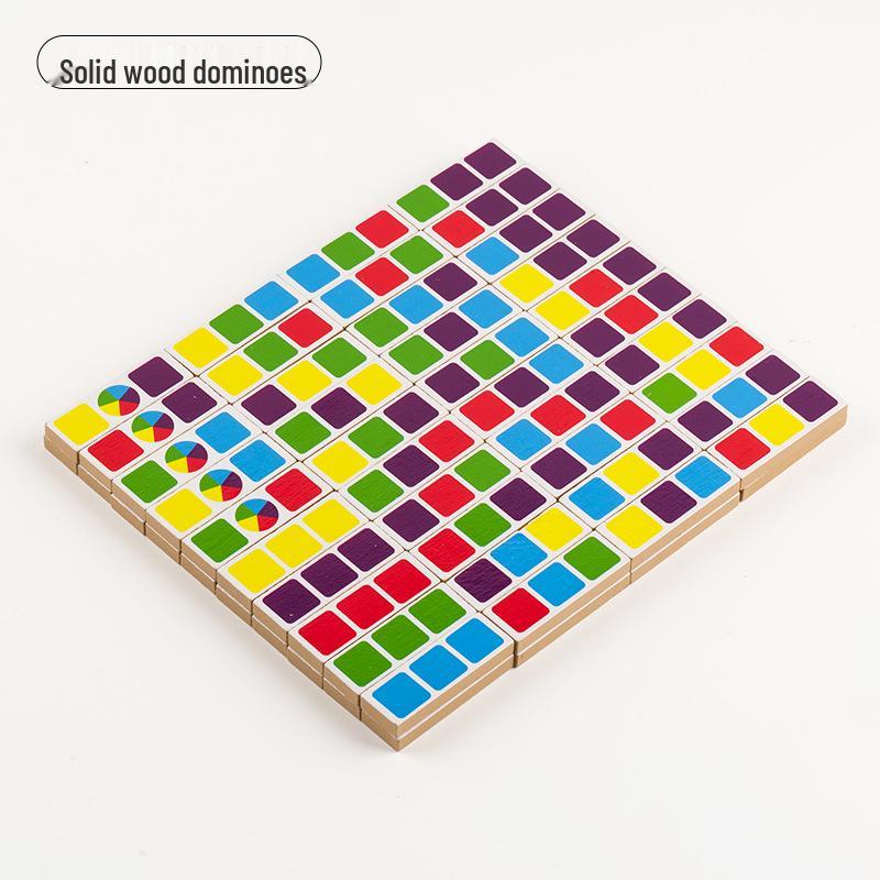 

Domino Deluxe Educational Board Game: Color Puzzle for Children and Families
